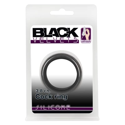 Black Velvets Cock Ring 3,8Cm - Elastyczny pierścień erekcyjny