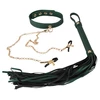 Bad Kitty Collar Clips And Flogger - Zestaw BDSM
