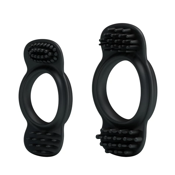 Baile Double Cock Ring - zestaw elastycznych pierścieni erekcyjnych
