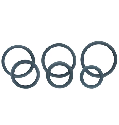 Boners Wide Cockring Set - zestaw elastycznych pierścieni erekcyjnych