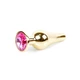 Boss Series Jewellery Gold Butt Pink  - Růžový anální kolík