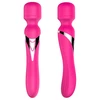 Boss Series Silicone Dual Massager 7 - Wibrator wand / klasyczny, różowy