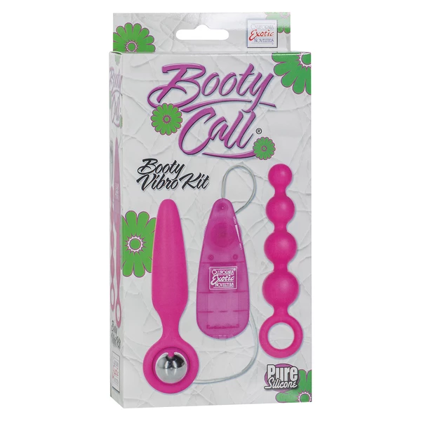 Booty Call Vibr-Booty Call Booty Vibro Kit Pink - Zestaw akcesoriów analnych, różowy