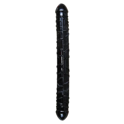 Boss Series Flexible Double Dong Black - Podwójne dildo, czarne