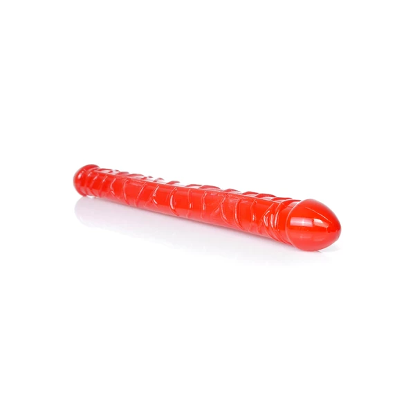 Boss Series Flexible Double Dong Red - Podwójne dildo, czerwone