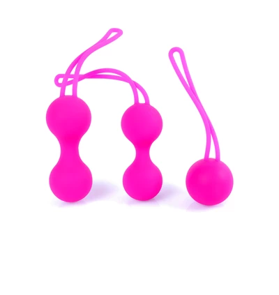 Boss Series Silicone Kegal Balls Set Pink - Zestaw kulek gejszy