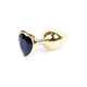 Boss Series Jewellery Gold Heart Black  - Anální kolík fialový