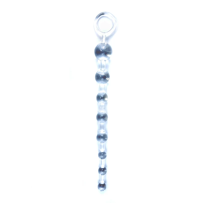Boss Series Jelly Anal 10 Beads Clear - Koraliki analne, przezroczyste