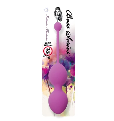 Boss Series Silicone Kegel Balls 165G Purple - Kulki gejszy, fioletowe