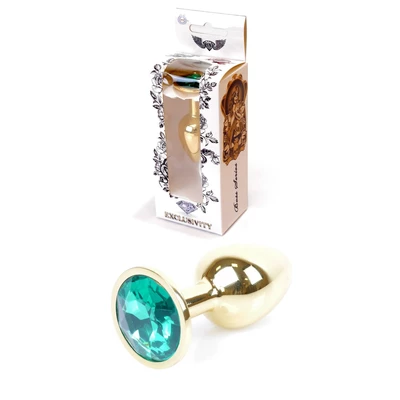 Boss Series Jewellery Gold Green  - Zelený anální kolík