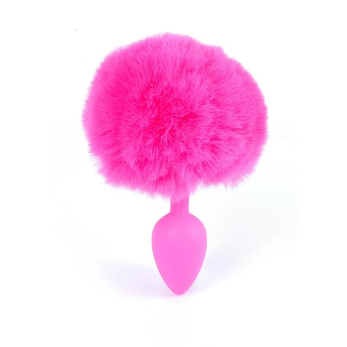 Boss Series Jewellery Silikon Plug Bunny Tail Pink - Korek analny z ogonkiem, różowy