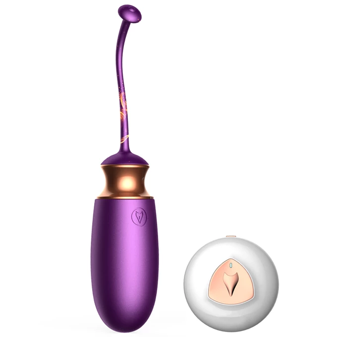 Boss Series Vibrating Silicone Love Egg 10 - Wibrujące jajeczko z podgrzewaniem i sterowaniem głosowym lub pilotem, fioletowe