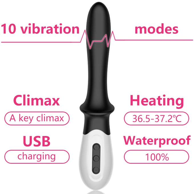 Boss Series Silicone G Spot Massager 10 - Wibrator punktu G z funkcją podgrzewania