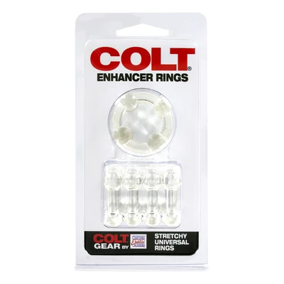 Colt Enhancer Rings Clear-Zestaw elastycznych pierścieni erekcyjnych