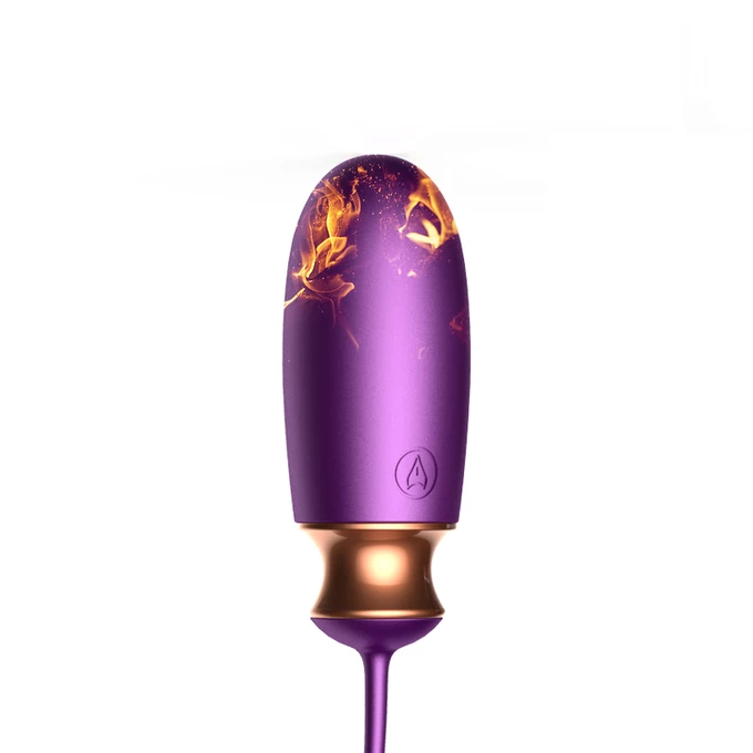Boss Series Vibrating Silicone Love Egg 10 - Wibrujące jajeczko z podgrzewaniem i sterowaniem głosowym lub pilotem, fioletowe