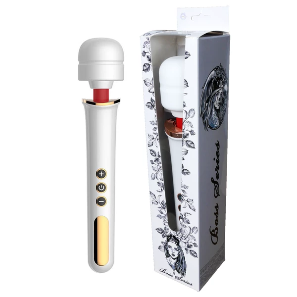 Boss Series Massager Super Powerful - Wibrator wand, biały