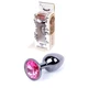Boss Series Jewellery Dark Silver Pink  - Růžový anální kolík