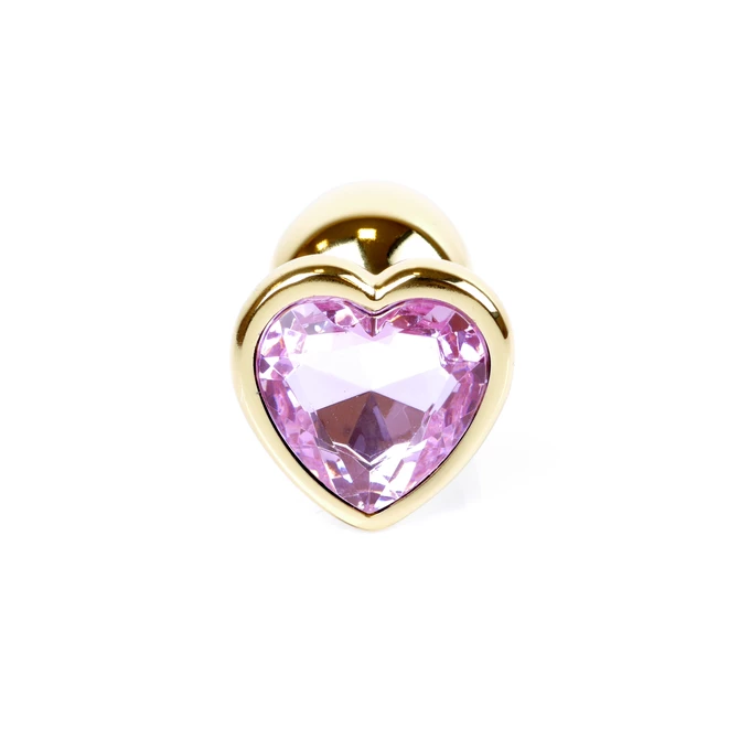 Boss Series Jewellery Gold Heart Rose - Korek analny, fioletowy
