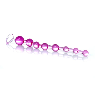 Boss Series Jelly Anal 10 Beads Pink - Koraliki analne, różowe