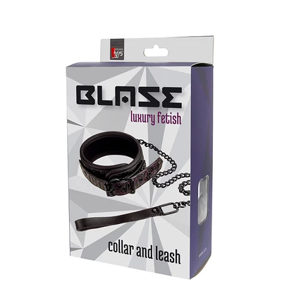 BlazeCollar And Leash Purple - Obroża ze smyczą, fioletowe