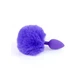 Boss Series Jewellery Silikon Plug Bunny Tail Purple  - Fialový anální kolík s ocasem