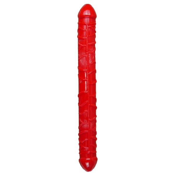 Boss Series Flexible Double Dong Red - Podwójne dildo, czerwone