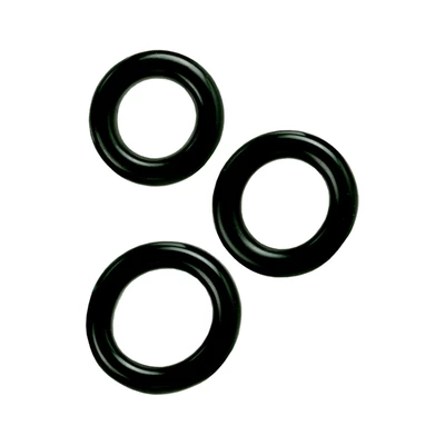 Colt 3 Ring Set Black-Zestaw elastycznych pierścieni erekcyjnych