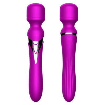 Boss Series Silicone Dual Massager 7 - Wibrator wand / klasyczny, fioletowy
