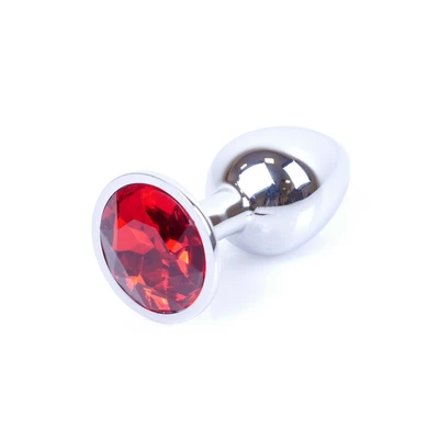 Boss Series Jewellery Silver Red - Korek analny, czerwony