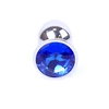 Boss Series Jewellery Silver Dark Blue - Korek analny, niebieski