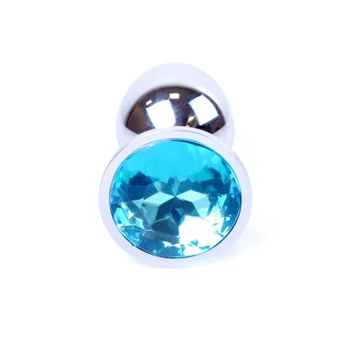 Boss Series Jewellery Silver Light Blue - Korek analny, błękitny