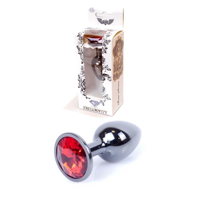 Boss Series Jewellery Dark Silver Red  - Anální kolík červený