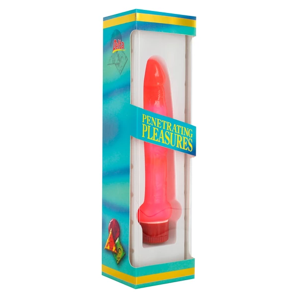 Delta Jelly Anal Slim Jim Vibrator Pink - Dildo wibrujące