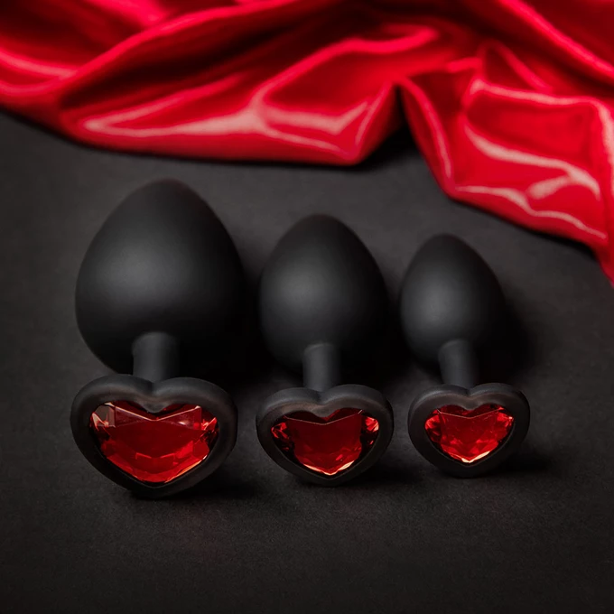 Blush Luxe Bling Plugs Training Kit Red Gems  - sada análních kolíků
