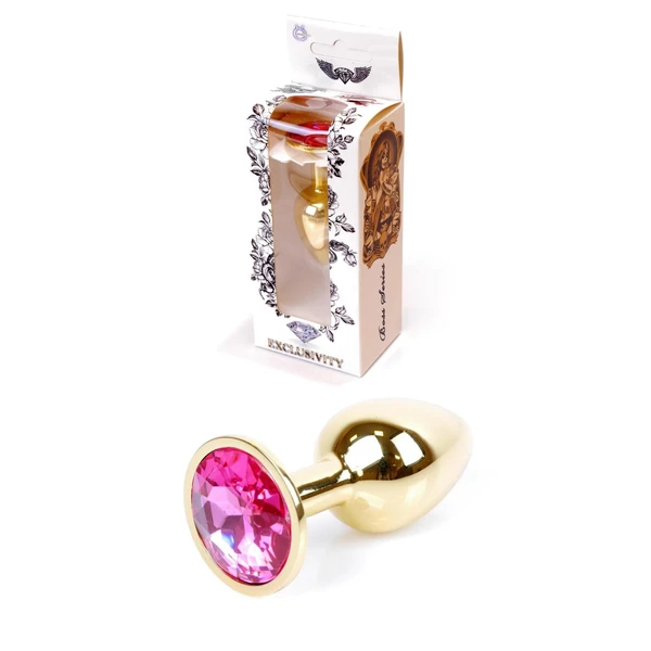 Boss Series Jewellery Gold Pink  - Růžový anální kolík