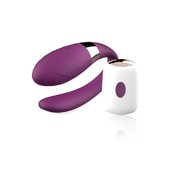 Boss Series V Vibe Purple - Wibrator dla par sterowany pilotem, fioletowy