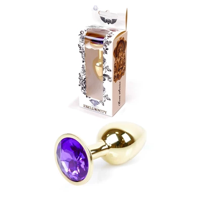 Boss Series Jewellery Gold Purple  - Anální kolík fialový