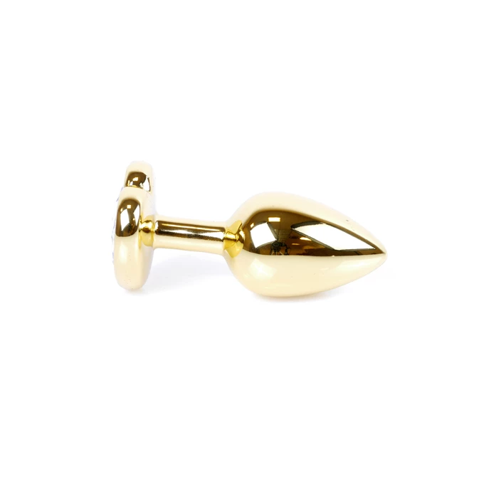 Boss Series Jewellery Gold Heart Black - Korek analny, fioletowy