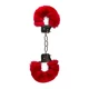 Easy Toys Furry Handcuffs Red  - Pouta s kožešinou červená