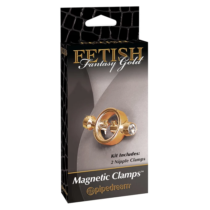 Fetish Fantasy Gold Magnetic Nipple Clamps - Zaciski na sutki