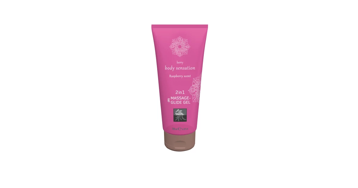 HOT Shiatsu 2In1 Massage Glide Gel Raspberry Scent 200Ml. - masážní gel ...
