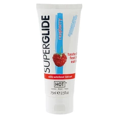 HOT Superglide Raspberry 75Ml Edible Lubricant Waterbased - Lubrykant na bazie wody, malinowy