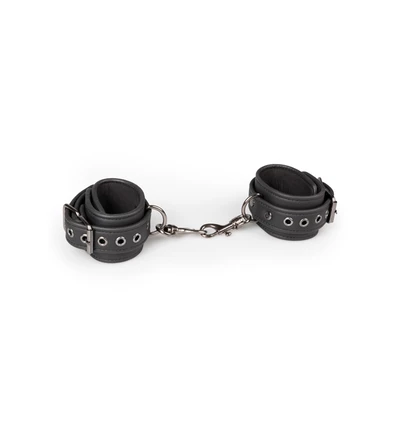 Easy Toys Black Leather Handcuffs - Kajdanki