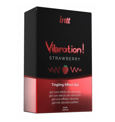 INTT Vibration Strawberry 15 Ml - Żel stymulujący dla par, truskawkowy