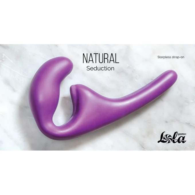 Lola Games Strapless Strap On Natural Seduction Purple - Dildo strap on, fioletowe