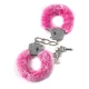 Lola Toys Wristcuffs With Crisatls Bondage Pink  - Pouta s kožešinou růžová
