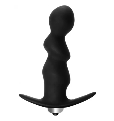 Lola Toys Anal Spiral Vibrating Plug Black - Wibrujący Korek analny, czarny