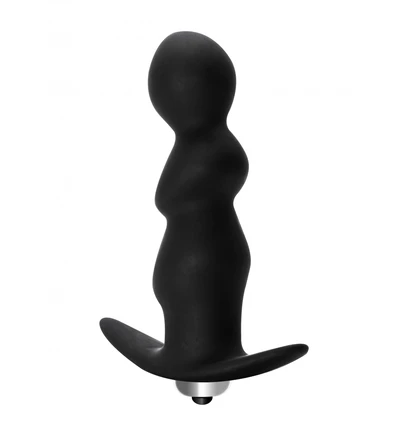 Lola Toys Anal Spiral Vibrating Plug Black - Wibrujący Korek analny, czarny