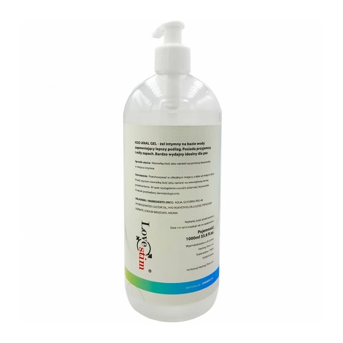 Love Stim H2O Anal Gel 1000 ml - Lubrykant analny na bazie wody