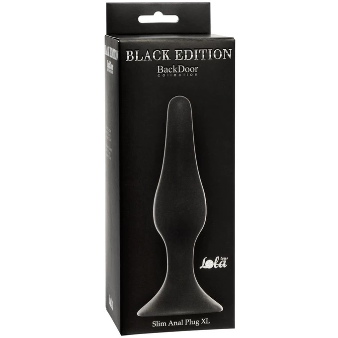 Lola Toys Slim Anal Plug Xl Black - Korek analny, czarny